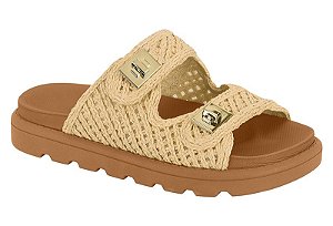 SANDÁLIA PAPETE FEMININA VIZZANO FLATFORM NATURAL