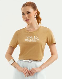 BLUSA MANGA CURTA NO TECIDO MALHA CONFORT CATIVA