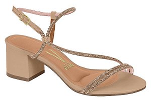 SANDÁLIA FEMININA VIZZANO SALTO GROSSO BRILHO STRASS