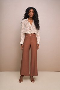 CALÇA FEMININA ALFAIATARIA YEXX DETALHE LAPELA