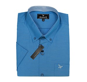 Camisa Azul Manga Curta Cód.6137