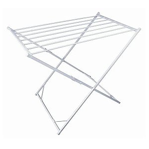 Varal De Chão Sem Abas 100cm x 07 Varetas - Em Alumínio Branco - Varaltop