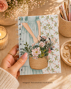 Caderneta de senhas Premium A6 com acabamento artesanal - Personalizado