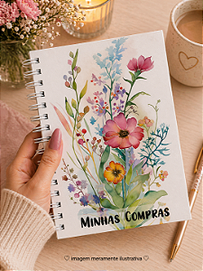 Caderno Premium de Compras com acabamento artesanal - Personalizado