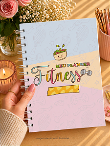 Planner Fitness Premium com acabamento artesanal - Personalizado