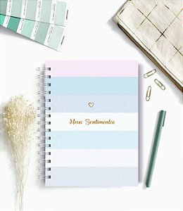 Diário dos Sentimentos Floral  - 100 folhas - Personalizado