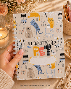 Caderneta de Saúde/Vacina Pet Premium Gato com acabamento artesanal - Personalizado