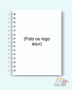 Caderno Premium A5 Foto / Logo com 100 folhas pautadas e acabamento artesanal - Personalizado