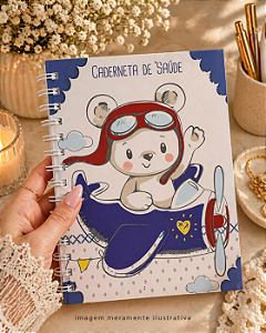 Caderneta de Saúde/Vacinas Menino Premium com acabamento artesanal - Personalizado