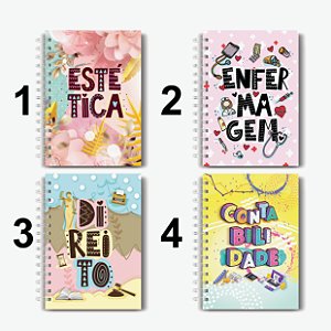 Caderno A5 Profissões 01 -  100 folhas pautadas - Personalizado