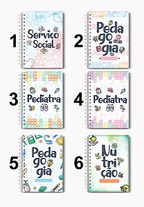 Caderno A5 Profissões 02 -  100 folhas pautadas - Personalizado