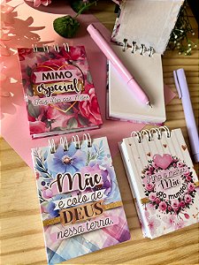 Caderneta A7 60 folhas brancas Mamães - Personalizado