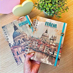 Caderno A5 Coleção Querida Itália  -  100 folhas pautadas - Personalizado