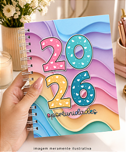 Agenda Premium 2026 1 Dia por página com Acabamento Artesanal - Personalizado