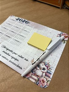 Calendário A5 com Postit e caneta - Personalizado