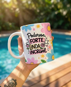 Caneca de Cerâmica Branca Mulheres - Personalizado