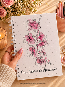 Caderno Premium de Ministração com acabamento artesanal - Personalizado