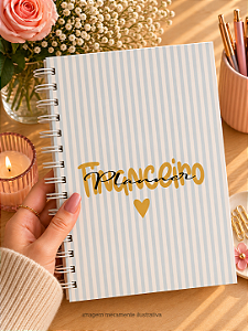 Planner Financeiro Permanente Premium com acabamento artesanal - Personalizado