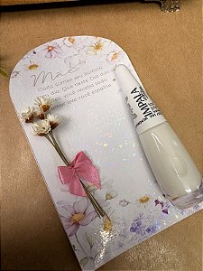 Tag buque de flores secas e esmalte com acabamento artesanal - Personalizado