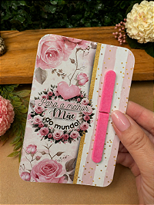 Tag com delicada lixa de unha Premium com acabamento artesanal - Personalizado