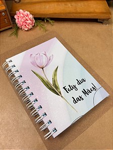 Caderneta Premium tamanho A6 folhas brancas linha Mãe com acabamento artesanal - Personalizado