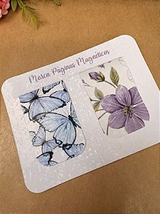 Tag com dois marca páginas magnéticos Premium com acabamento artesanal - Personalizado