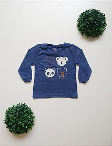 Camiseta Urso Bebê Masc - Kiko e Kika