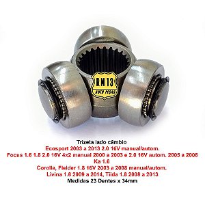Trizeta Lado Cambio Ecosport Focus 2.0 16v 23 Dentes 34mm