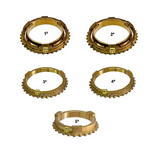 Kit Anel Sincronizado 1ª 2ª 3ª 4ª 5ª Argo Cronos Mobi Strada
