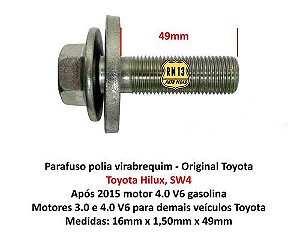 Parafuso Polia Virabrequim Hilux 4.0 V6 Gas Após 15 Original