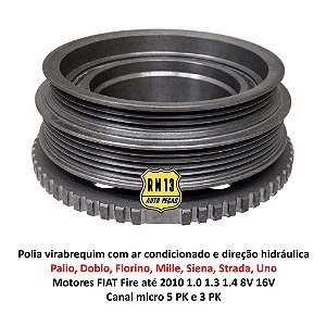 Polia Virabrequim Palio Strada Uno Doblo Siena Fire Ar +dir.