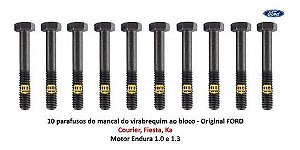 10 Parafusos Bloco Mancal Fiesta Ka Courier Motor Endura