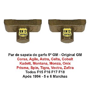Par Sapatas Garfo Luva 5ª Montana Monza Onix Prisma Original