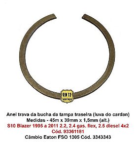 Trava Anel Bucha Tampa Traseiro S10 Blazer Ac20 F1000