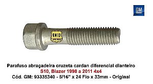 Parafuso Abraçadeira Cruzeta Diant. S10 Blazer 98/11 4x4