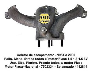 Coletor Escapamento Fiat Uno Palio Fiasa 1.0 1.3 1.5 Naciona