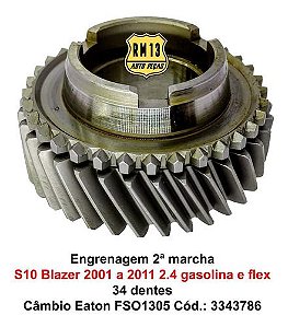 Engrenagem 2ª S10 Blazer 2001/.. 2.4 Flex 34 Dentes 93332549