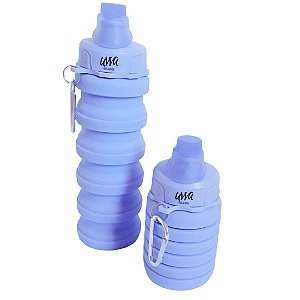 Garrafa Retrátil Dobrável 500ml Lilás