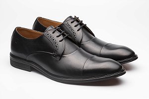 Sapato Derby Brogue Preto