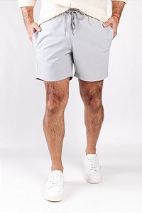 Shorts de Banho Liso Cinza