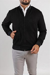 Jaqueta Bomber Suede Preto