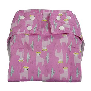 Fralda 3 em 1 Llama Rosa