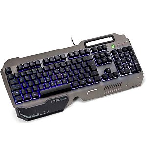 Teclado Gamer Multilaser Warrior Ragnar Superfície Em Metal Tc222