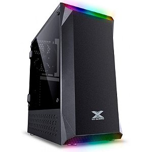 Gabinete Gamer VX Gaming Borealis Rgb Preto Com Lateral em acrílico - 32296