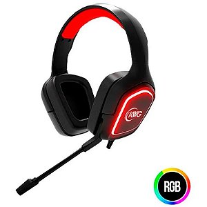Headset Gamer KWG K-World Taurus E1 C/ Led Vermelho