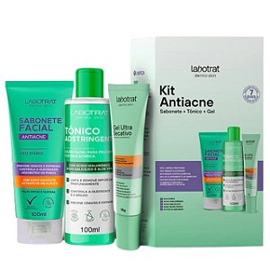 Kit Antiacne Sabonete Facial, Tônico e Gel - Labotrat - Brisa Maquiagens