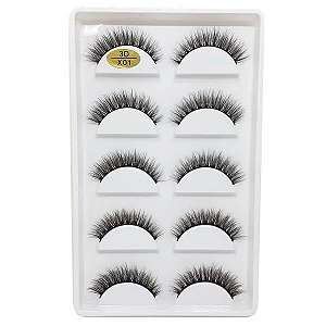 Cílios Postiços 3D X05 Base de Silicone