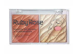Paleta de Blush e Iluminador - Ruby Rose