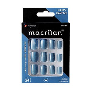 Unhas Postiças Tamanho Curto Azul Petróleo - Macrilan