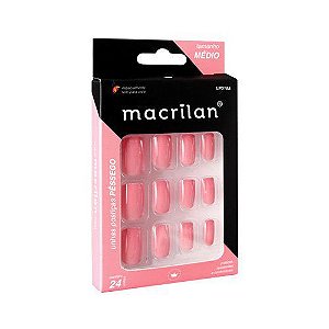 Unhas Postiças Tamanho Médio Pêssego - Macrilan